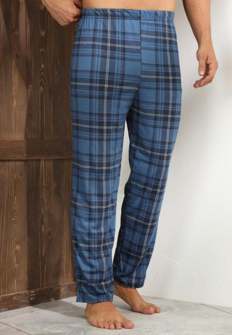 Pantaloni de Pijama ,Big Size ,Barbati,Culoare Albastru,Engros